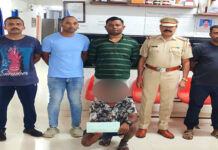 रंगत पुलिस ने आधी रात को गश्त के दौरान एक व्यक्ति को गांजा के साथ पकड़ा