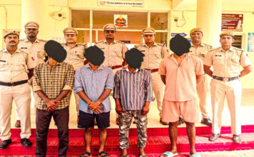 पहाड़गांव पुलिस ने जोड़ाकलां में मेथामफेटामाइन जब्त किया, चार गिरफ्तार PS Pahargaon Arrested NDPS