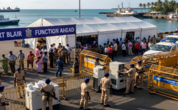 VVIP दौरे के कारण सार्वजनिक कार्यक्रमों में सामान ले जाने पर प्रतिबंध। Port Blair