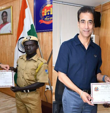 рдУрдиреНрдЧреЗ рдЯреНрд░рд╛рдЗрдмрд▓ рд╣реЛрдо рдЧрд╛рд░реНрдб рд╡реЙрд▓рдВрдЯрд┐рдпрд░реНрд╕ рдХреЛ DGP рдиреЗ рдбреНрд░рдЧ рдЬрд╝рдмреНрддреА рдореЗрдВ рдорджрдж рдХреЗ рд▓рд┐рдП рд╕рдореНрдорд╛рдирд┐рдд рдХрд┐рдпрд╛ Onge Tribal