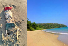 कालीघाट के रामनगर बीच पर अज्ञात मानव कंकाल के अवशेष मिले। Ramnagar beach