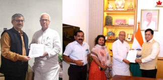 सांसद बिष्णु पदा रे जी भारत सरकार के शिक्षा मंत्रालय के सचिव और माननीय केंद्रीय बंदरगाह, जहाजरानी और जलमार्ग मंत्री जी से मुलाक़ात की Bishnu Pada Ray