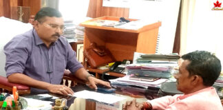 हरिनगर के प्रधान श्री मनोजित हल्दर ने APWD के मुख्य अभियंता (मुख्य इंजीनियर ) प्रिजित रेख से मुलाक़ात की। Chief Engineer