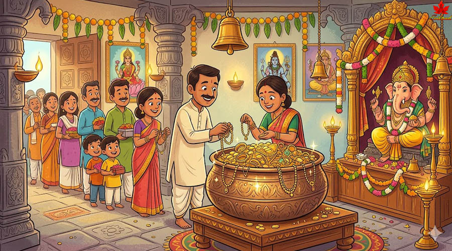 Gold Donate In Temple